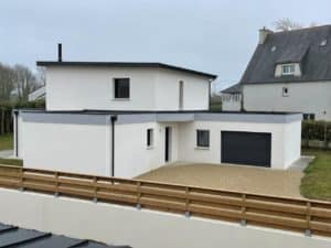 vue globale - Maison contemporaine - Finistère, Saint Thonan